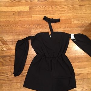 Black Romper, Off the Shoulder, Choker